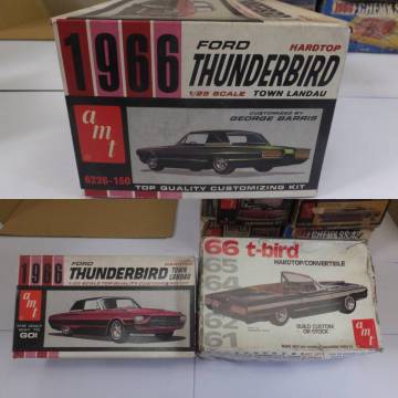 1円スタート　1/25 amt 1966 ford thunderbird オリジナルキットとオマケ　smp mpc jo-han 