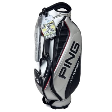 1円/未使用品★PING ピン CB-U2505 XLT（エクストラライト）キャディバッグ　9型 シルバー★