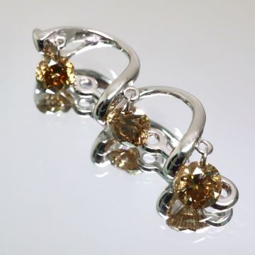 【売り切り】K18WG!!1.05ct!!■天然ダイヤモンドペンダントトップ■D 約2.0g diamond necklace ネックレス ブラウン系 ED5/ED6 U97