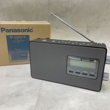 SR■ Panasonic パナソニック RF-U100TV-K ブラック 黒 ワンセグTV音声 FM AM ラジオ 3バンドレシーバー 音質調整機能 ポータブルラジオ