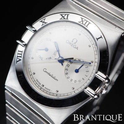 ◆1円~/希少◆ OMEGA オメガ コンステレーション デイデイト SS ベゼル インデックス ローマン 1520.30 QZ USED 腕時計 「27728」