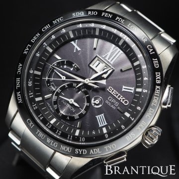 ◆1円～◆ SEIKO セイコー ASTRON アストロン 8X42-0AB0-3 ビックデイト カレンダー チタン/セラミック 電波ソーラー メンズ 「28131」