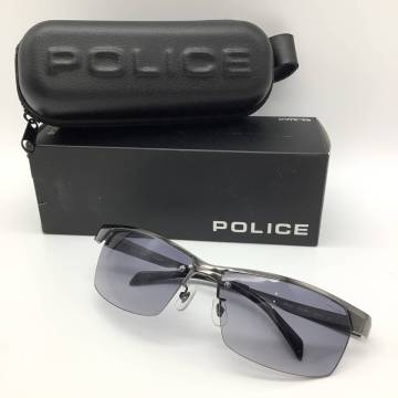 n4536 POLICE ポリス サングラス S8800J 568P 63□15-130 チタン製 TITANIUM シルバー 偏光レンズ ポラライズ 画像をご確認ください