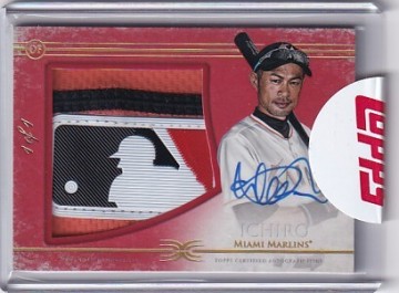 1/1！2017 Topps Definitive ICHIRO/イチロー Auto MLB Logo Patch ロゴパッチ 直筆サインカード 