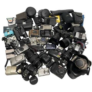 NK138 【ジャンク品】OLYMPUS MINOLTA カメラ　コンパクトカメラ　レンズ　双眼鏡　他　まとめ売り