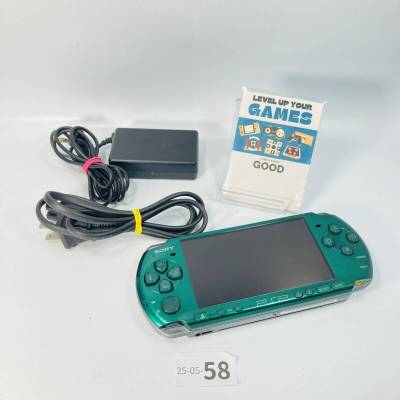 動作確認/初期化済 PSP PSP-3000 スピリテッドグリーン SONY 本体 25-12-91