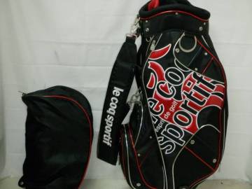 le coq sportif ルコック 9.0型 アスリート スポーツカート★中古★(BKxRED)ゴルフ キャディバック