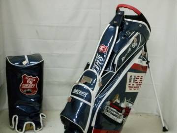 SHERIFF ROUTE66 シェリフ 9.0型 エナメル アスリートプロモデル スタンド★中古★(NV)ゴルフ キャディバック