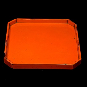 304 根来塗 折敷 お盆 膳 四方盆 ●江戸時代 酒器 骨董 古美術 漆器 茶道具 煎茶道具 古民具 古道具 朱塗