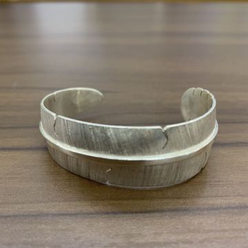 良品 ISLETA マイケルカーク フェザーバングル スターリングシルバー SV925 イスレタ族 MKIRK インディアンジュエリー 22.58g