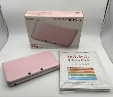 △【500円スタート】 Nintendo 3DS LL ニンテンドー3DSLL ゲーム機本体 SPR-001 元箱付 タッチペン ピンク/ホワイト 任天堂 ニンテンドー