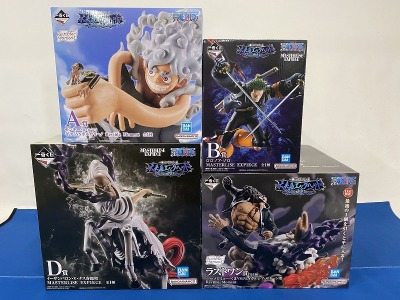 未開封★一番くじ ONE PIECE　ワンピース 未来島エッグヘッド~Burst of Energy~ A賞 ルフィ、B賞、D賞、ラストワン賞　4箱セット (1971)