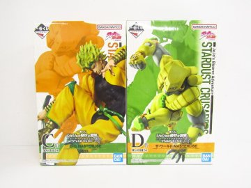 一番くじ ジョジョの奇妙な冒険 スターダストクルセイダース STAND RUSH! C・D賞 DIO ザ・ワールド 2体セット フィギュア▽Y2957
