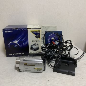 【通電確認済】SONY ソニー ハンディカム デジタルHDビデオカメラレコーダー HDR-SR11 シルバー 接続アダプタ等あり 箱あり