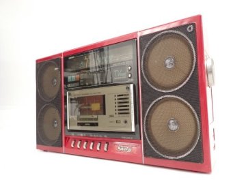 National RX-F35 レッド ナショナル 松下電器 ラジカセ ラジオカセットレコーダー チューナー動作品 ジャンク品 ∬ 73DB0-20