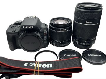 「みんカメ」284 Canon キヤノン EOS Kiss X7 ダブルズームキット EFS 18-55mm 55-250mm キャノン デジタル一眼レフ 動作未確認