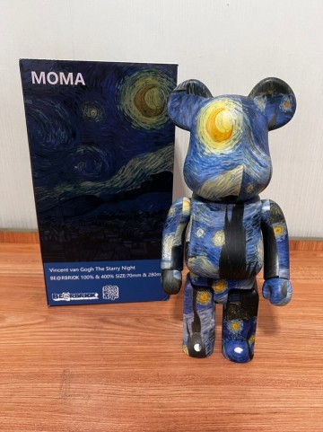 新品 メディコム・トイ BE@RBRICK/ベアブリック Vincent van Gogh The Starry Night 400％ フィギュア 置物 28CM