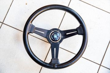 NARDI ナルディ クラシック 33&Phi; 330mm ブラックレザー N110 75mmボススペーサー付き 中古