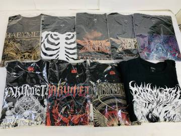 1円〜【大量まとめ】BABYMETAL Tシャツ 9点 ベビーメタル ベビメタ THE ONE TEE 限定カラー 骨ロングスリーブ GALAXY【80】2512051C41P5