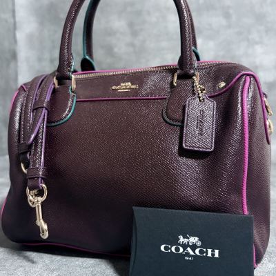 1円【 美品 】コーチ COACH ハンドバッグ ショルダーバッグ クロスボディ レザー 2way ミニボストンバッグ ビジネス レディース