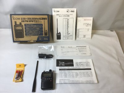 アイコム ICOM 広帯域ハンディレシーバー ブラック IC-R6 ※通電のみ確認※ 状態不問【現状品】 [55-1117-W2]