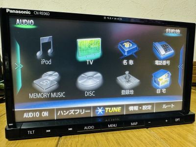 2020年度版地図 ストラーダ CN-RE06D 地デジフルセグ Panasonic純正新品アンテナキット付 Bluetooth USB ハンズフリー