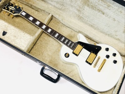 Burny Les Paul Custom model ( RLC-60 65 70 75 ) / MADE IN JAPAN 1980s イナズマインレイ 美品なホワイト ジャパビン