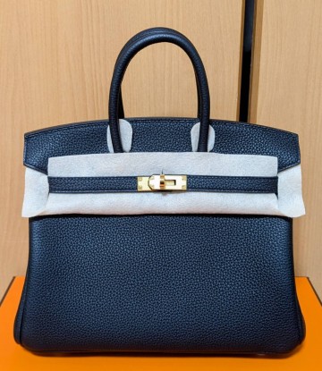 未使用！バーキン25 黒・本物 のトゴ革使用・領収書。パリ正規店購入・1 S+品