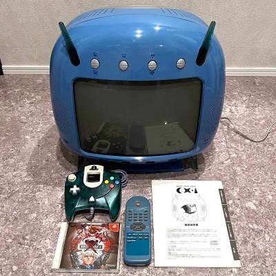 〈状態良好・動作確認済み〉DC ドリームキャスト 内蔵 テレビ CX-1 DIVERS 2000 SERIES リモコン 説明書 本体 ブラウン管 DREAM CAST CX1