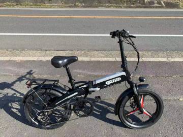【動作確認済】1円～FLYFISHディスク式 MTB 折り畳みフル電動自転車新しいバッテリセル48V12Ah5段電子アシスト7速20インチアクセル付 BIKES