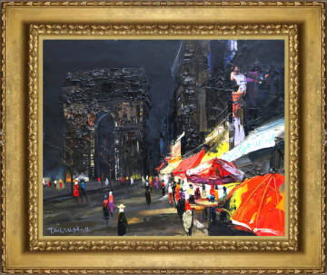 真作保証 鶴岡義雄１５号パリ凱旋門 画集掲載以上の素晴らしさを誇る 名鑑2915万芸術院会員二科会理事サロンドートンヌ会員 内閣総理大臣賞