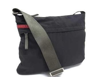 1円 ■美品■ PRADA プラダ プラダスポーツ テスートナイロン クロスボディ ショルダーバッグ 斜め掛け グレー系 BS1425