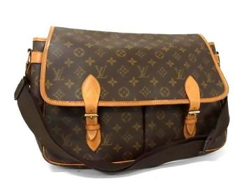 1円 ■美品■ LOUIS VUITTON ルイヴィトン M42249 モノグラム ジベシエールGM ショルダーバッグ 肩掛けかばん メンズ ブラウン系 FR7165