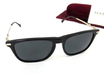 1円 ■極美品■ GUCCI グッチ GG0915S 001 55□17-145 ホースビット サングラス メガネ 眼鏡 メンズレディース ブラック系 FR7275