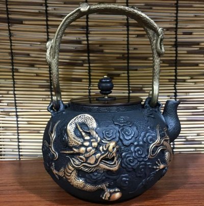 ★新品★大容量 提梁壺 煎茶道具 手作り 鉄瓶 急須 茶道具