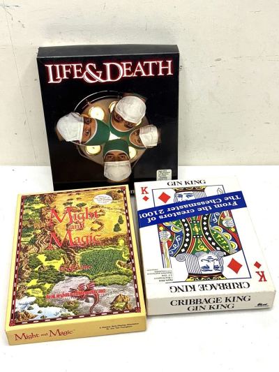 1円〜 APPLE Ⅱ GS Might and Magic/CRIBBAGE KING GIN KING/LIFE&DEATH アップル コンピュータ ゲームソフト ビデオゲーム レトロ まとめ