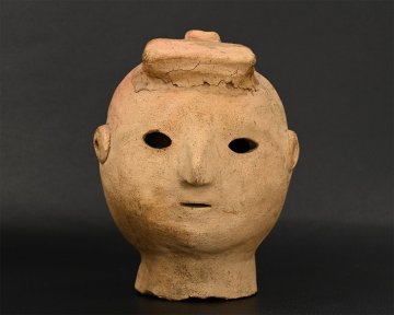 【永】c086【兵庫県の図書館や博物館の館長を歴任された歴史研究家遺族委託品】古墳時代　5世紀　古墳出土　埴輪頭部　考古学優品