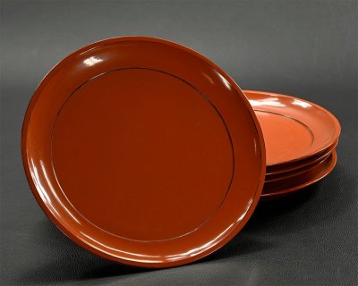 【永】d135【兵庫県の図書館や博物館の館長を歴任された歴史研究家遺族委託品】江戸時代　状態の良い根来丸盆　優品