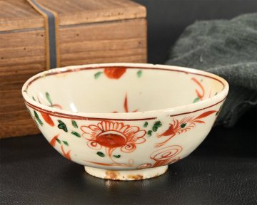 【永】c316【兵庫県の図書館や博物館の館長を歴任された歴史研究家遺族委託品】中国明時代彰州窯 呉須赤絵菓子鉢