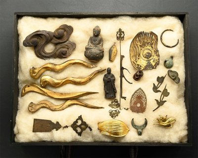 【永】d249【兵庫県の図書館や博物館の館長を歴任された歴史研究家遺族委託品】室町から江戸時代　仏教美術宝箱　いろいろ