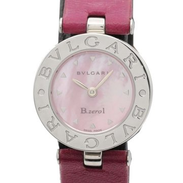 1円～ 1円～ BVLGARI ビーゼロワン BZ22S ピンクシェル文字盤 SS レディース腕時計 22mm B-zero1 ブランド 女性 ウォッチ ブルガリ
