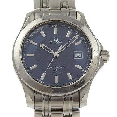 ■ 1円 ～ 中古品 参定17.6万■ OMEGA オメガ ■ シーマスター120 2511.81 ■ クォーツ ビンテージ ブルー 青 シルバー 銀 メンズ ボーイズ