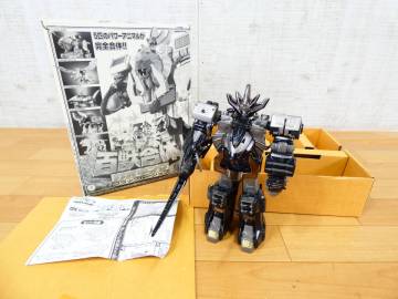 (S)◎訳あり 当時もの バンダイ 百獣戦隊ガオレンジャー DX超合金 百獣合体 ガオキング ブラックバージョン 箱付き 欠品あり 01年 ＠80(11)