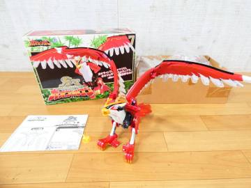 (S)◎当時もの バンダイ 百獣戦隊ガオレンジャー DX合体ロボ玩具 パワーアニマルシリーズ ガオファルコン 箱付き 2001年 ＠100(11)