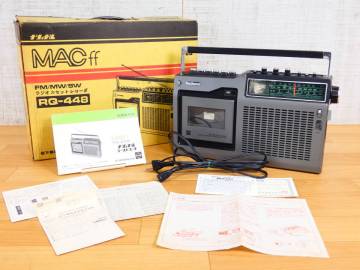 National ナショナル RQ-448 ラジオカセットレコーダー ラジカセ 当時物 元箱/取説付き ※MW/FM OK ジャンク＠100(11)