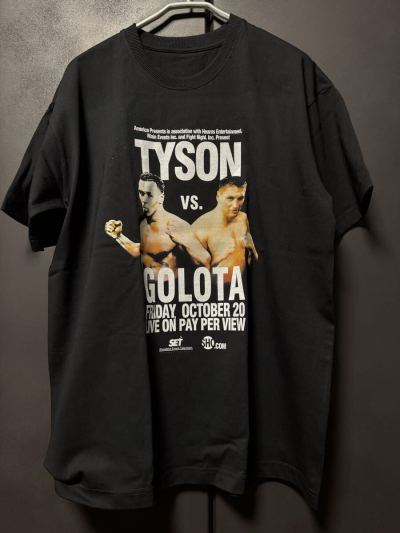 TYSON vs GOLOTA T_shirts XL Tagless Mike Tyson Kid Dynamite マイク・タイソン　BOXING KNOCKOUT 