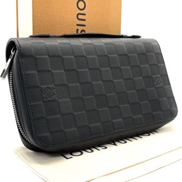 現行型◆未使用級◆LOUIS VUITTON ルイヴィトン ジッピーXL セカンドバッグ ダミエアンフィニ 長財布 ノワール ブラック