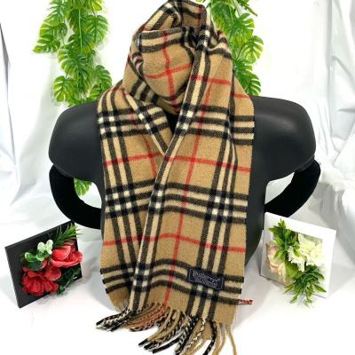 【美品】バーバリー/トーマスチェック/カシミヤ100%/マフラー