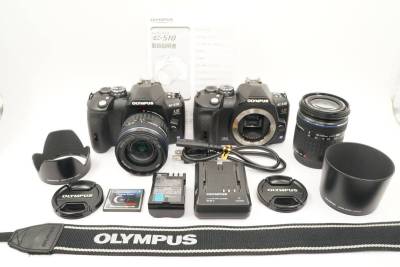 909■売り切り■OLYMPUSオリンパス■E-510 x2台■ZUIKO DIGITAL 14-42mm F3.5-5.6 ED■40-150mm F4-5.6 ED■ダブルズームキット■動作品■