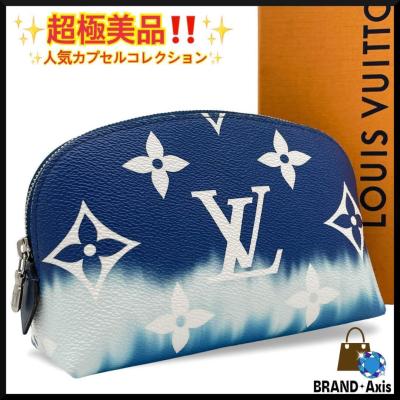 ★【超極美品/IC搭載】ルイヴィトン Louis Vuitton LVエスカル ポシェット・コスメティック ポーチ モノグラム ブルー M69138 レディース★